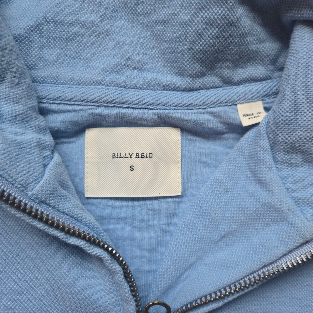 Billy Reid Mens Small Light Blue Quarter Zip Pullover - Picture 2 of 6